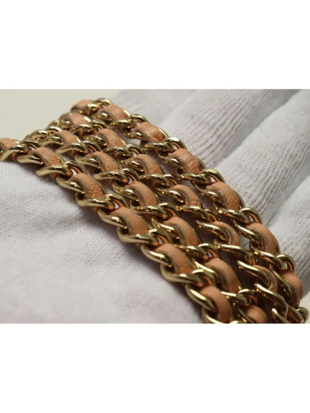 Chanel Choco Bar Lambskin Chain Shoulder Bag